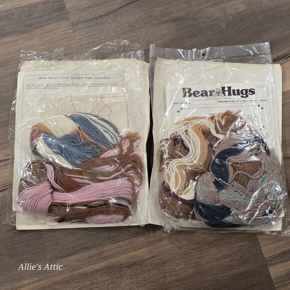 Dimensions Bear Hugs Vintage Needlepoint Kits Emma & Chester Mom Dad #2288 #2289 - Picture 4 of 4